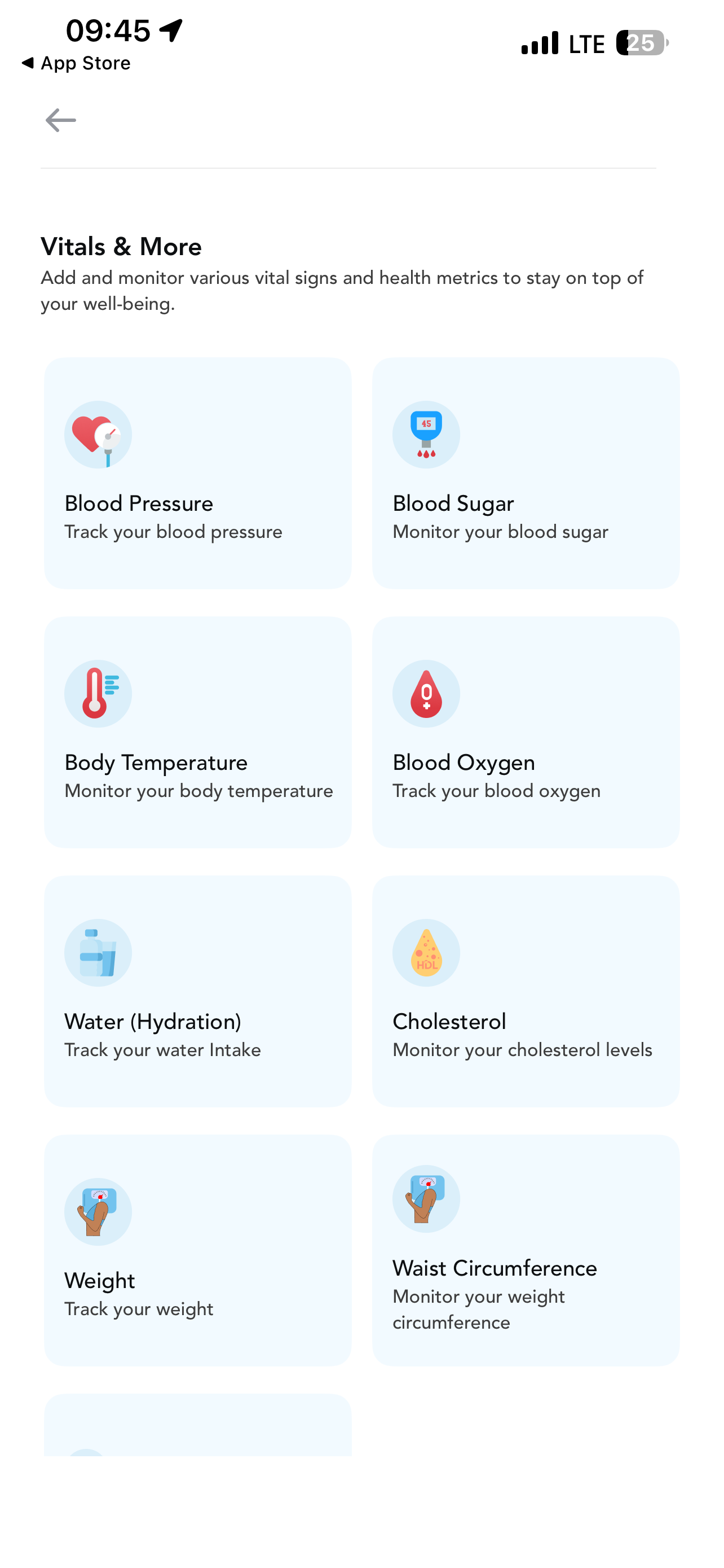 Wellness Program List Mockup
